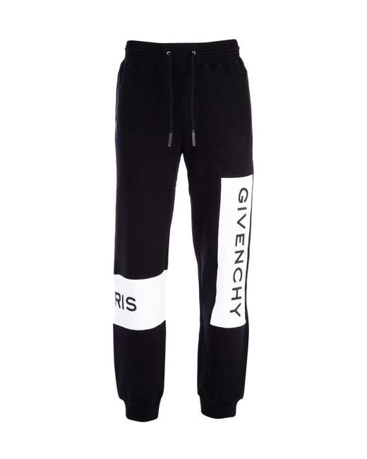 Givenchy Black Logo Decal Sweatpants for men