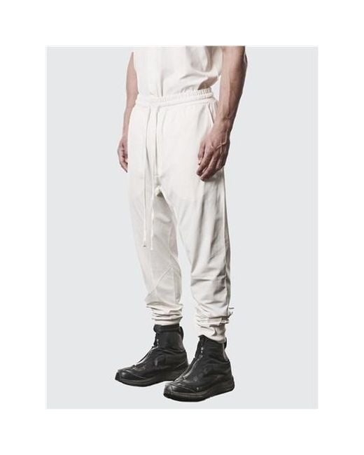 Thom Krom White Loose-Fitting Drawstring Athletic Pants for men