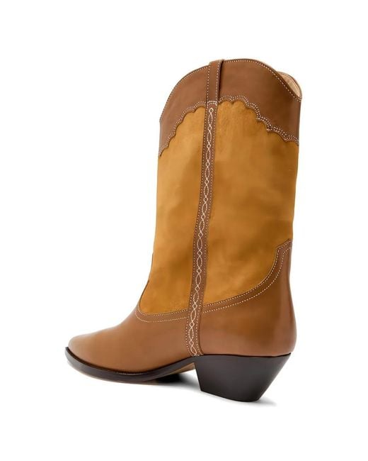 Isabel Marant Brown Suede Panel Boots