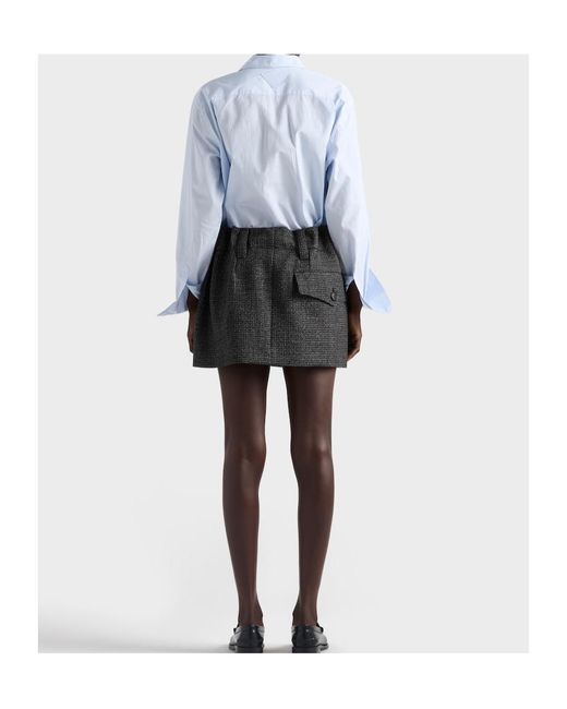 Prada Black Checked Mini Skirt