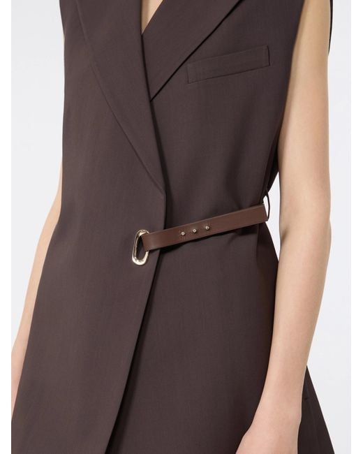 Sportmax Brown Spxgettone Spxgettone Sleeveless Blazer