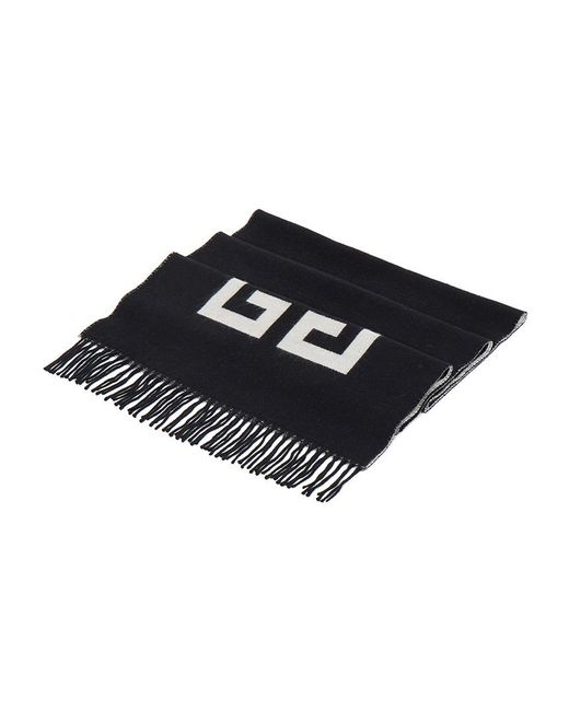 Givenchy Black Patterned Scarf for men