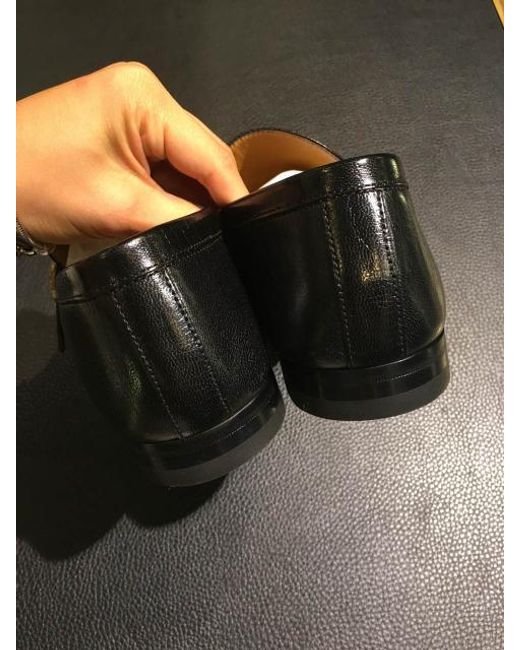 Gucci Black Gg Web Loafers for men