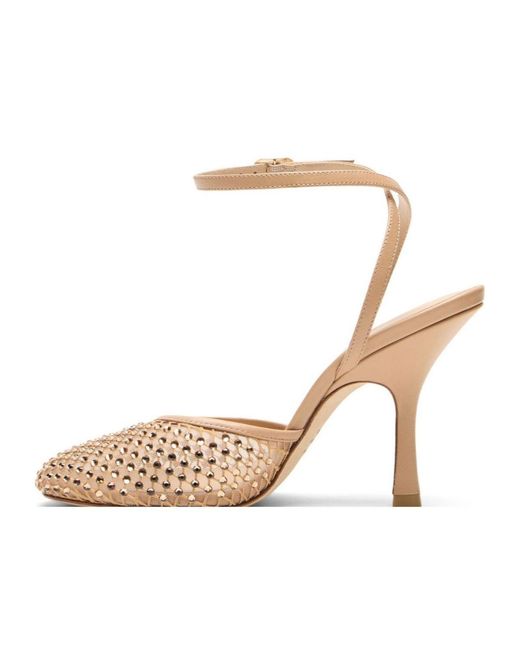 Stuart Weitzman Metallic Bareitall Shine Heeled Pumps