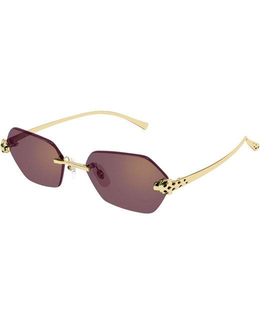 Cartier Pink Geometric Frame Sunglasses for men