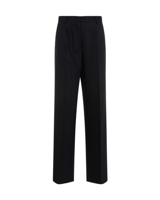 Miu Miu Black Pinstriped Pants