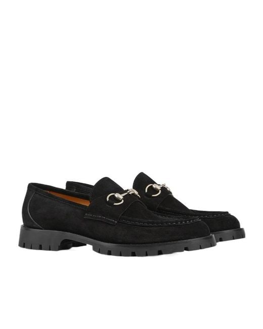Gucci Black Horsebit Loafers for men