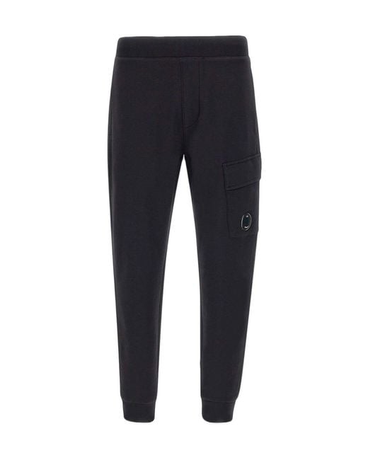 C P Company Blue Tapered Leg Cargo Track Pants for men
