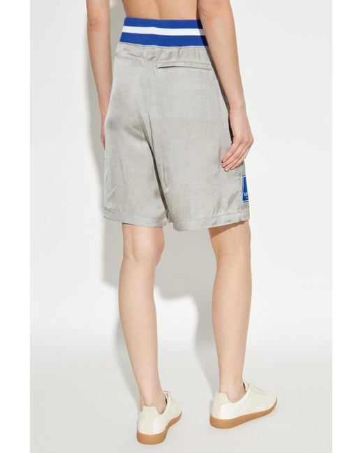Off-White c/o Virgil Abloh Blue Logo Printed Shorts