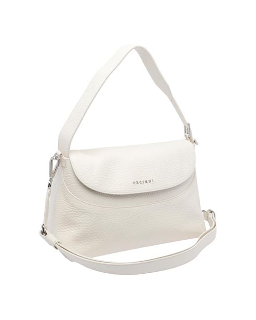 Orciani White Nana Soft Strap Shoulder Bag