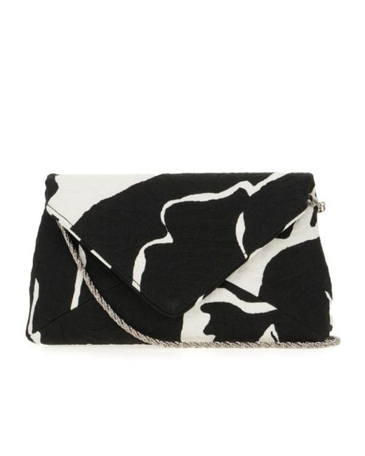 Dries Van Noten Black Jacquard Envelope Clutch Bag