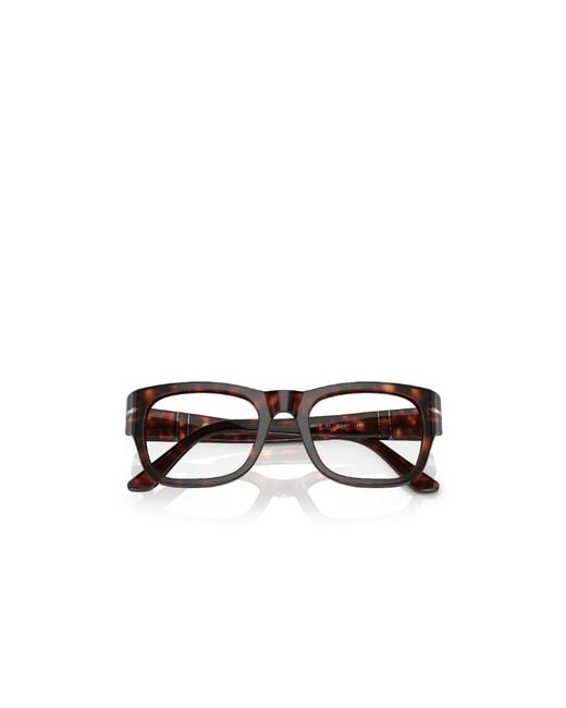 Persol White Rectangular Frame Glasses for men