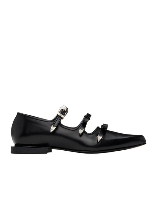 Toga Black Knot Detail Mary Jane Shoes