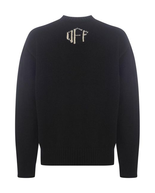 Off-White c/o Virgil Abloh Blue 3D Arrow-Motif Knitted Jumper for men
