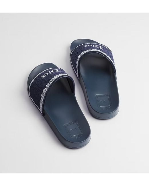 Dior Blue Dentelle Slide