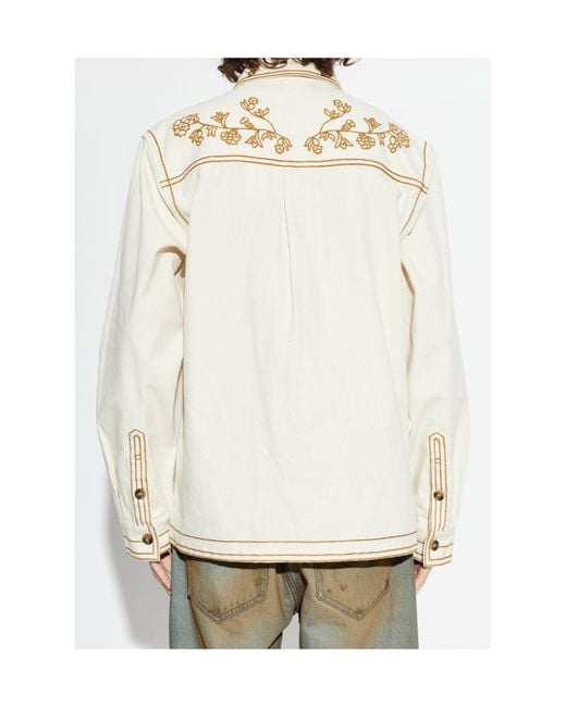 Isabel Marant White Rudy Embroidered Jacket for men