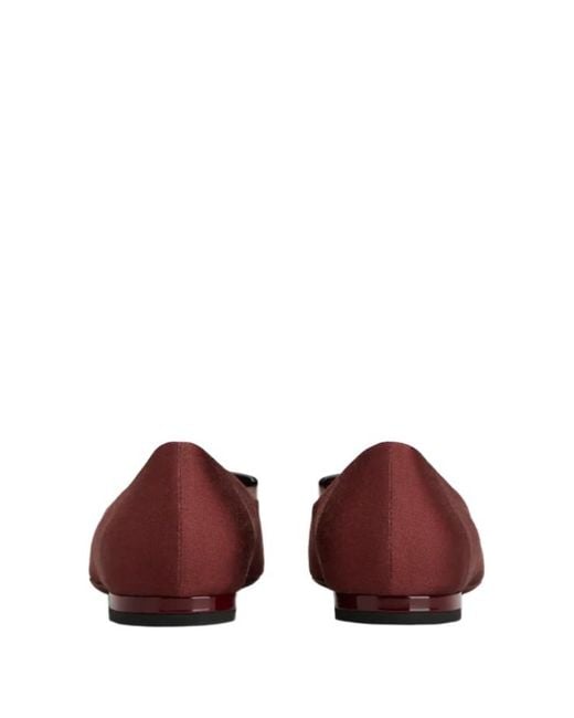 Roger Vivier Red Pointed Toe Flat Shoes