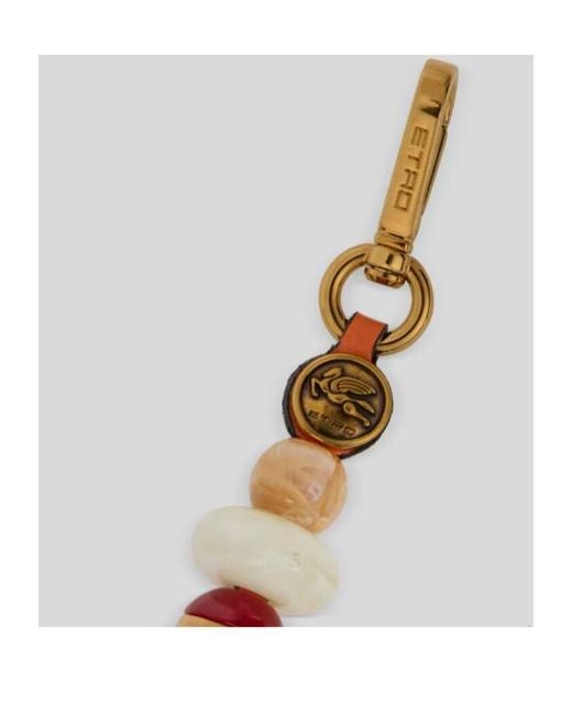 Etro White Charm With Marbles And Pegaso Coin