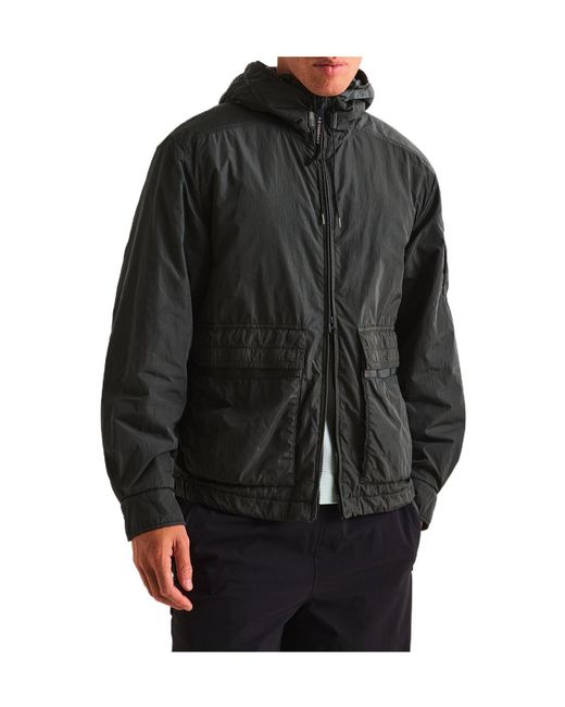 C P Company Gray Hooded Lightweight Wind Jacket for men