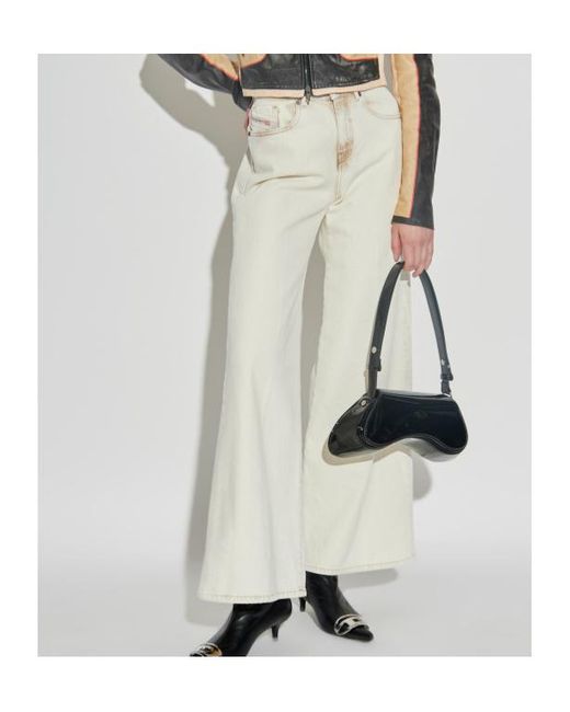 DIESEL White 1978 D-Akemi L30 Wide-Leg Jeans