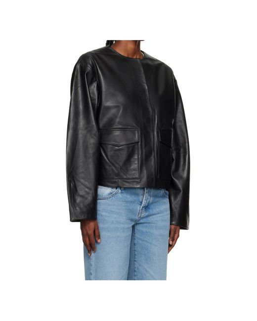 St. Agni Black Leather Jacket