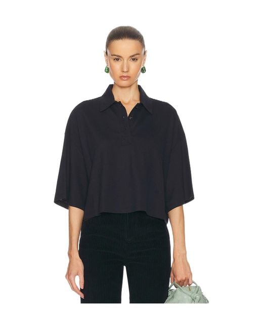 Bottega Veneta Black Short-Sleeved Polo Shirt