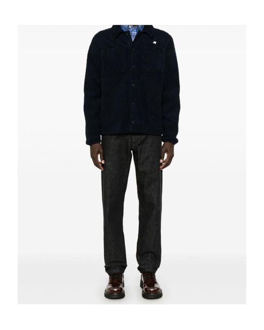 K-Way Blue Cameron Sherpa Polar Fleece Jacket for men