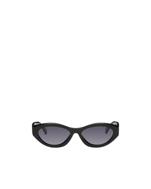 Anine Bing White Geometric Sunglasses