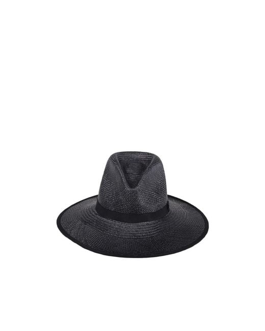 Max Mara Blue Cellula Straw Hat