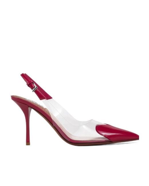 Alaïa Pink Heart-Toe Slingback Pumps