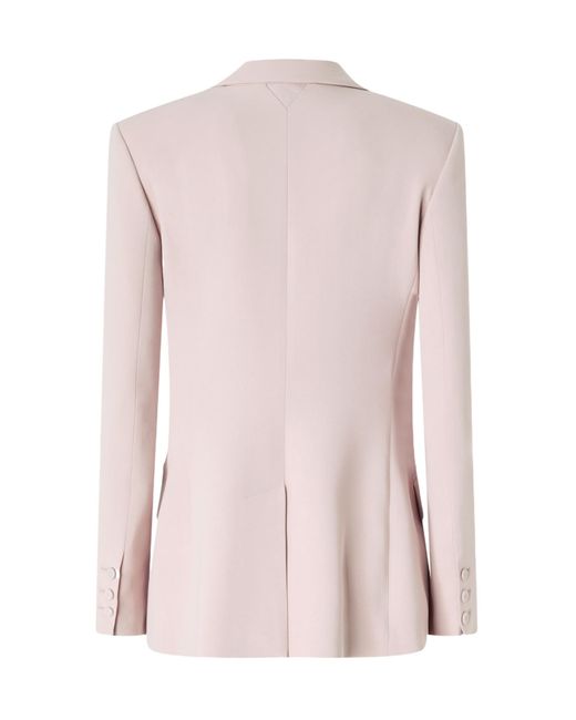 Pinko Pink Peak-Lapel Double-Breasted Blazer