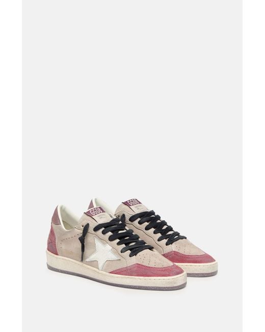 Golden Goose Deluxe Brand Pink Ballstar Lace-Up Sneakers