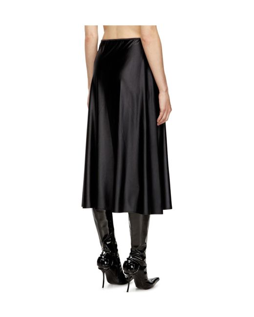 DIESEL Black O-Mori Flared Midi Skirt