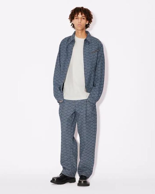 KENZO Blue Seigaiha' Denim Jacket for men