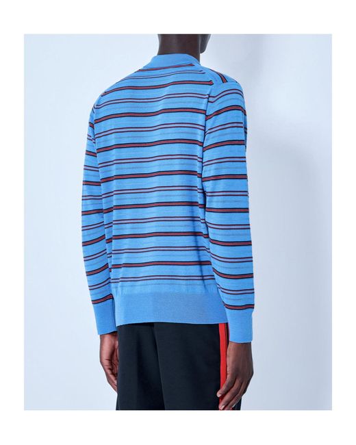 Wales Bonner Blue Beam Polo Shirt for men