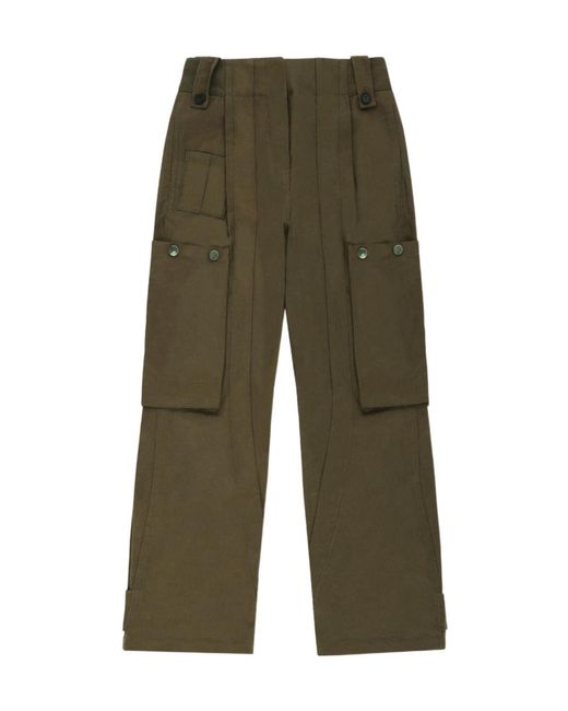 ANDERSSON BELL Green Patchwork Design Work Pants