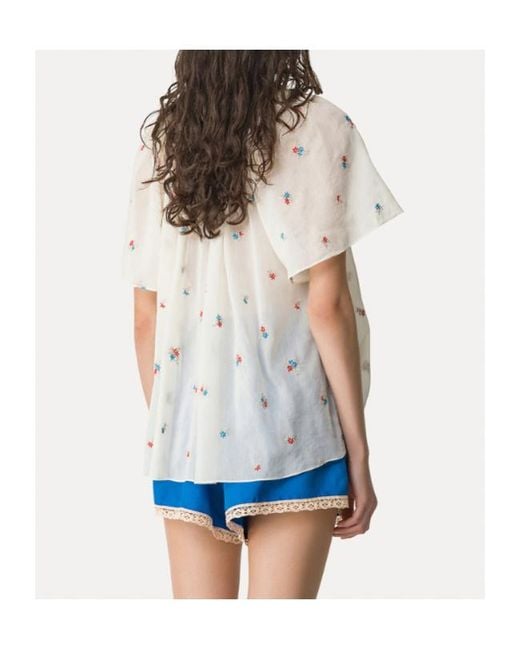 Forte_forte White Floral Buttoned Shirt