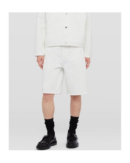 Jil Sander White Denim Shorts for men