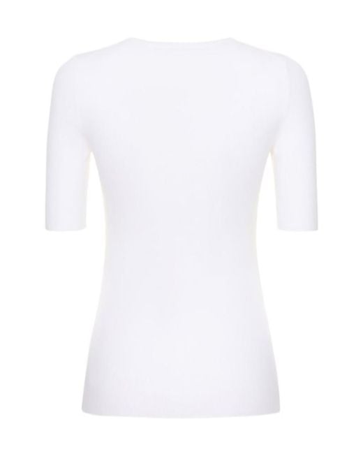Michael Kors White Rib Knitted Pullover