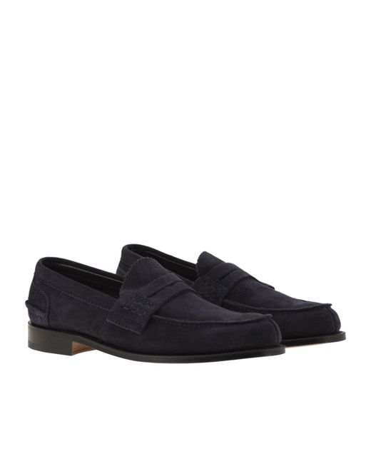 Church's Black Round Head Loafer Shoes for men
