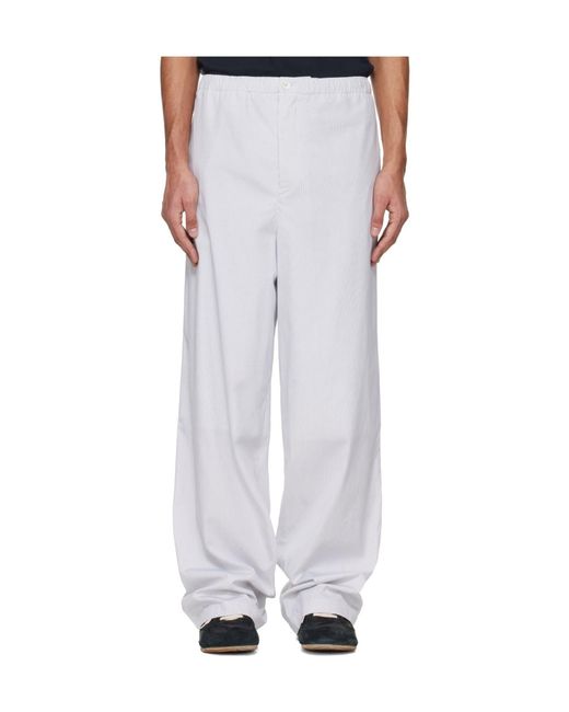 Jil Sander White Cotton Trousers for men