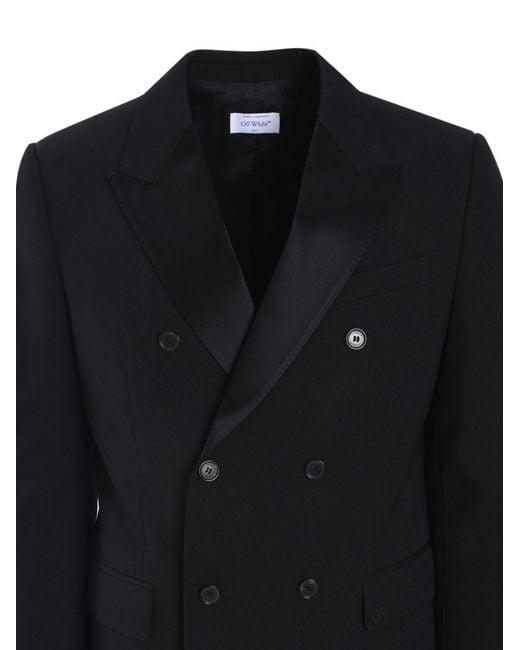 Off-White c/o Virgil Abloh Black Double-Breasted Blazer for men