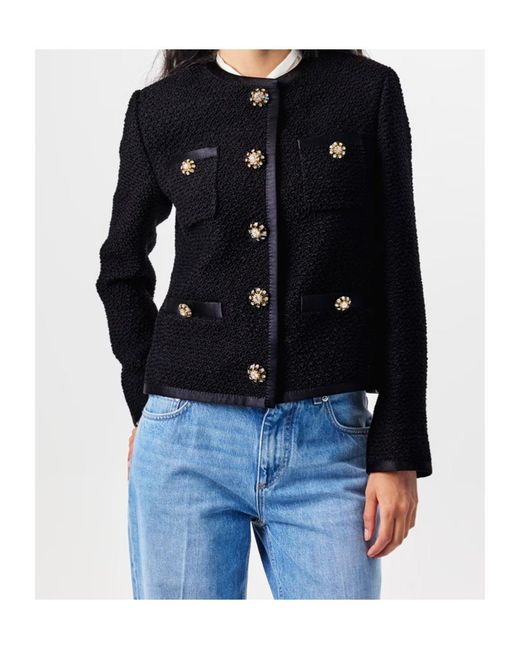 Dolce & Gabbana Black Button-Down Bouclé Jacket