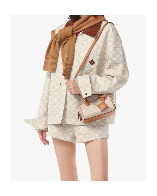 MCM Brown Ella Boston Bag