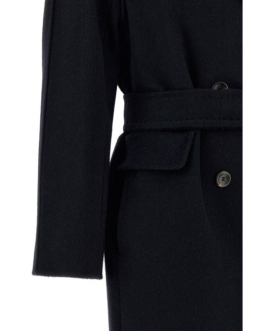 Max Mara Blue Studio Panteon Double-Breasted Coat
