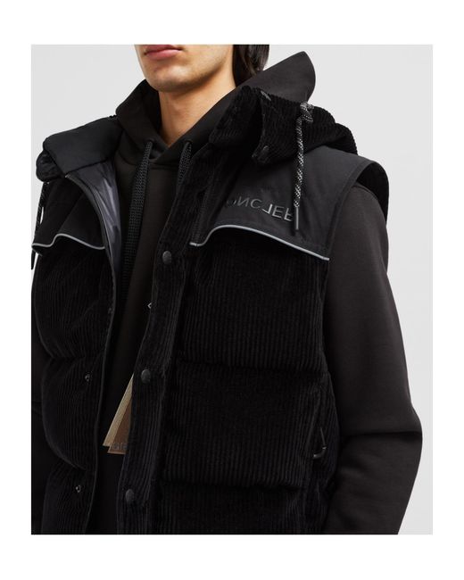 Moncler Black Grenoble Hooded Down Jacket for men