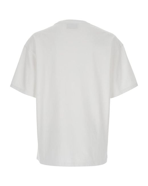 ICON DENIM White Leon Logo Crewneck T-Shirt for men