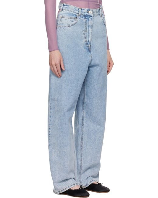 Pushbutton Blue Cutout Jeans