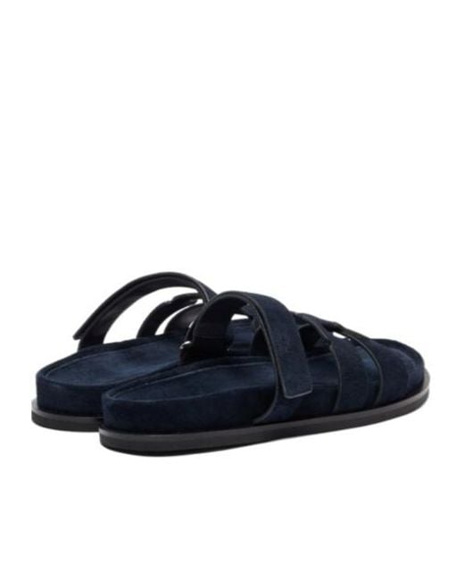 Tory Burch Blue Multi-Strap Suede Upper