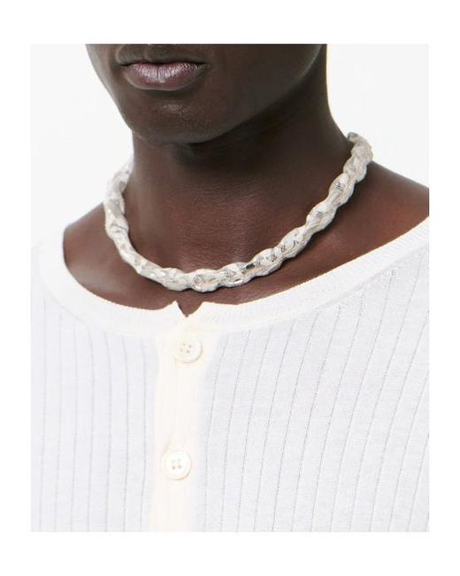 Our Legacy White Lace Ladon Ring Detailed Chain for men